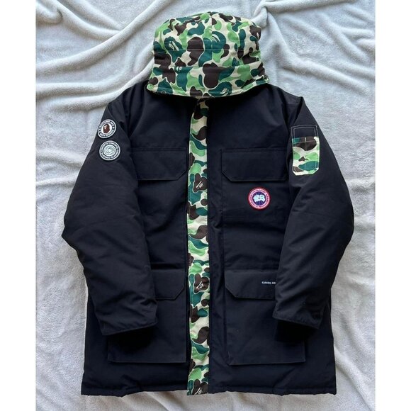 Bape Other - Canada Goose x Bape x Concepts Black/Camo Expedition Parka